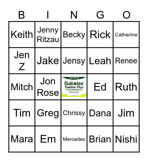 Brown HPM Attending Bingo Card