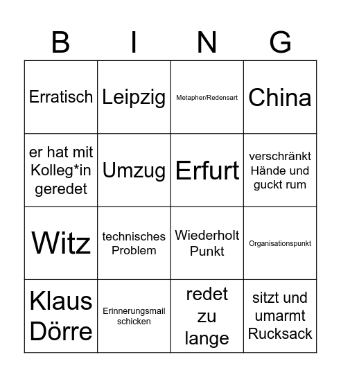 Bingo Card