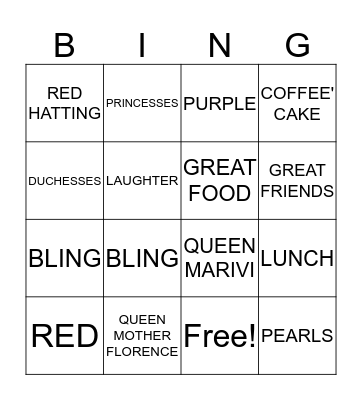 RED HATTERS BINGO Card
