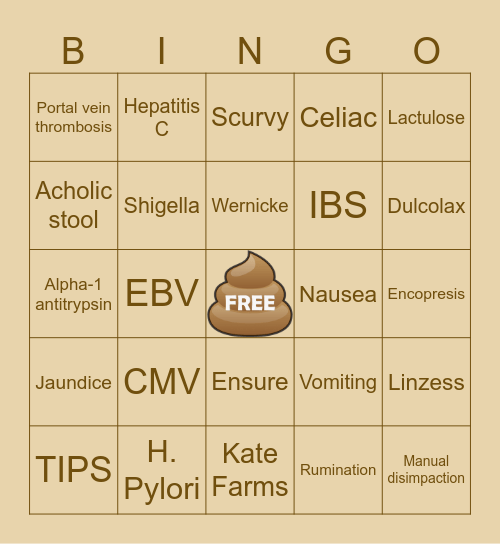 GI BINGO Card