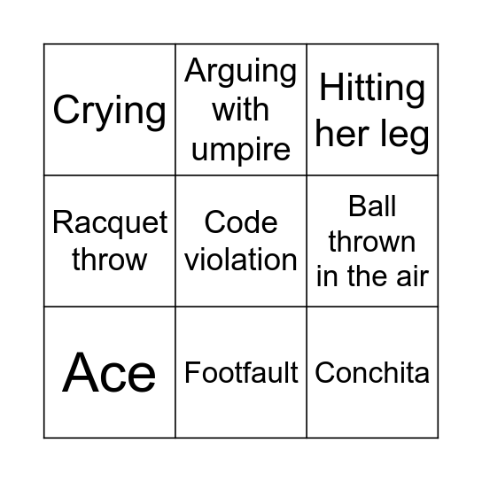 Mirras bingo Card