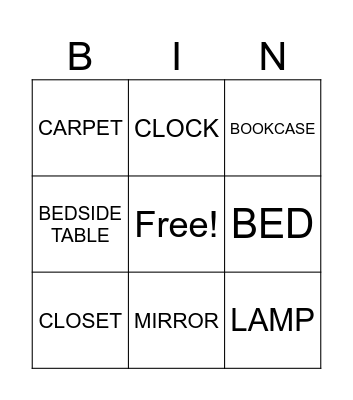 OBJECT BINGO Card