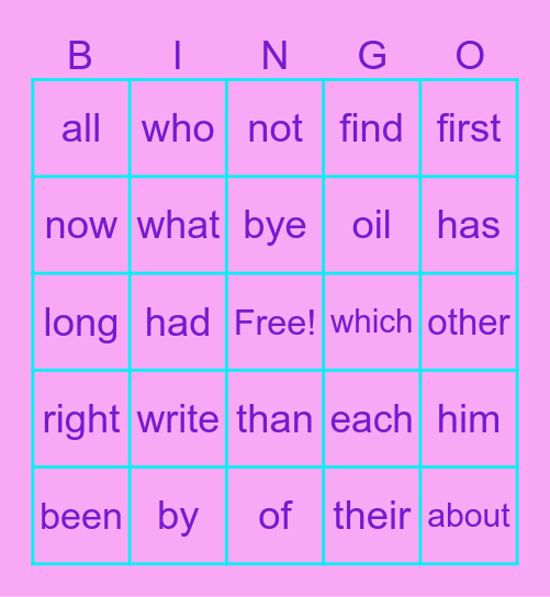 Fernanda Sumer Bingo Card