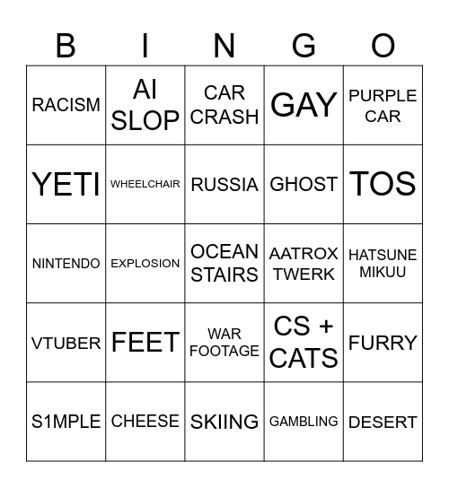 Instagram Bingo 6/2025 Bingo Card