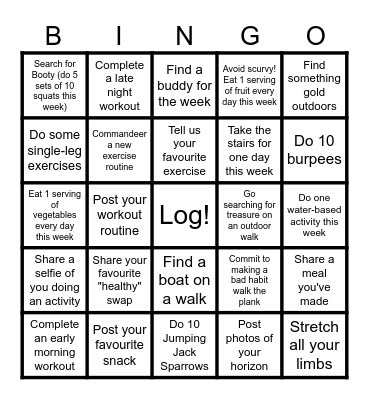 Black Pearl Bingo W1 Bingo Card