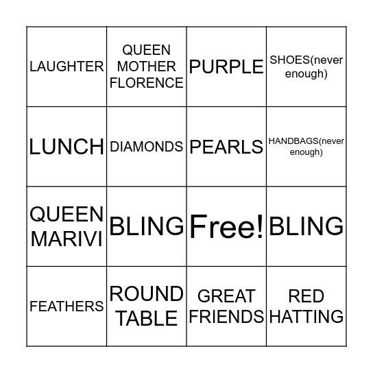RED HATTERS BINGO Card