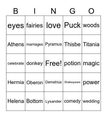 Bingo Card