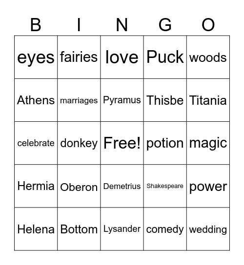 Bingo Card