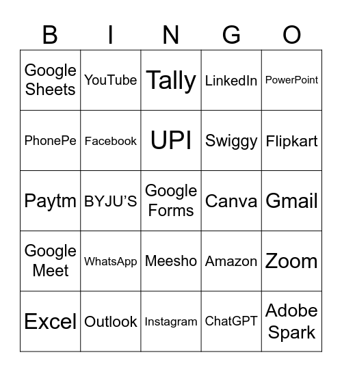 Business Tech Bingo – B.Com CA Edition Bingo Card