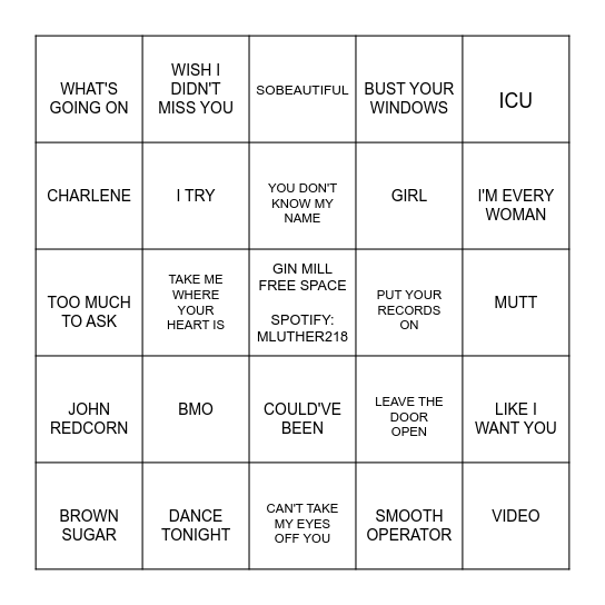 SOUL REVIVAL Bingo Card