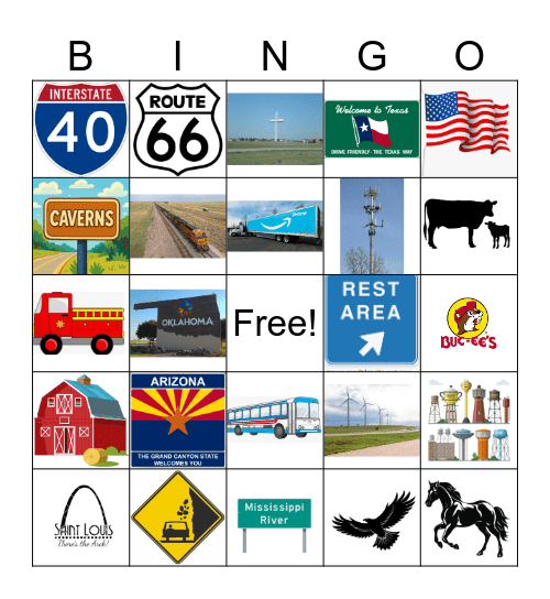 R&J : ROAD TRIP - 2025 Bingo Card