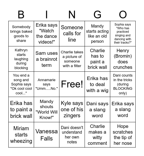 Lolek's Bingo Card