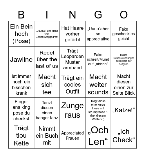 Soss Bingo Card