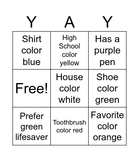 Who has... Bingo Card