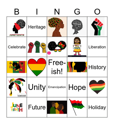 Juneteenth Celebration Bingo Card