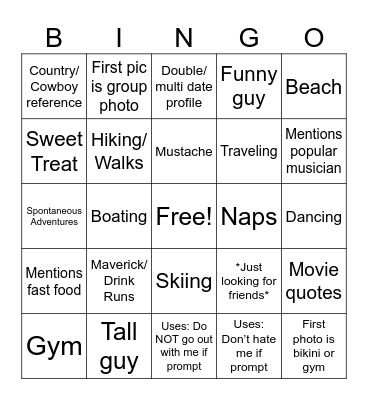 Utah Valley Hinge Bingo Card