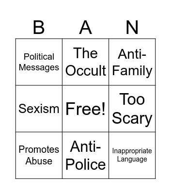 Challenge Reasons Bingo Card