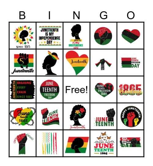 Juneteenth Jubilee Bingo Card