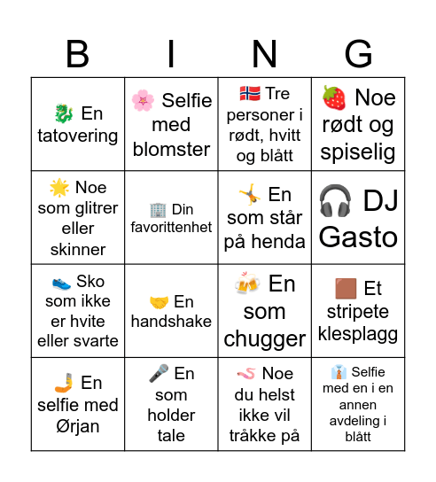 Soskoms Bingo Card
