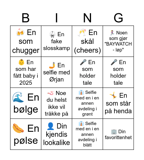 Soskoms Bingo Card