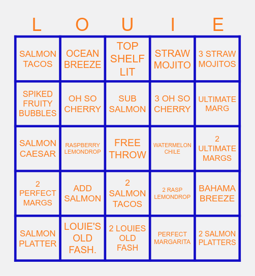 THUNDER UP-SELL! Bingo Card