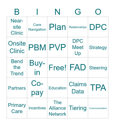 BENEFIT BINGO Card