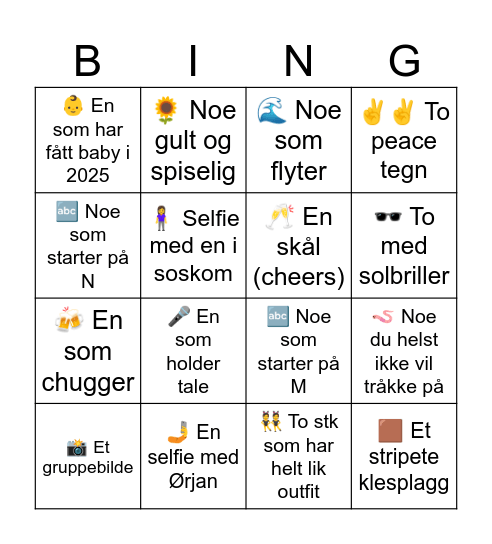 Soskoms Bingo Card