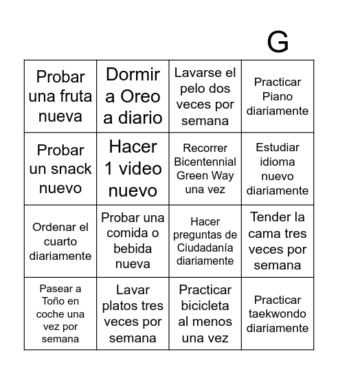 Vacaciones 2025 Bingo Card