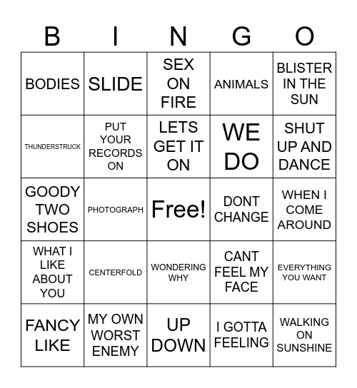 Untitled Bingo Card Untitled bingo card