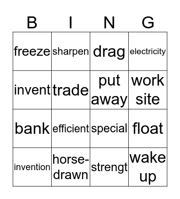 Unit 1 Connect 2&3 Words Bingo Card