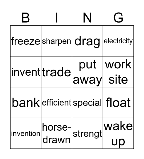 Unit 1 Connect 2&3 Words Bingo Card
