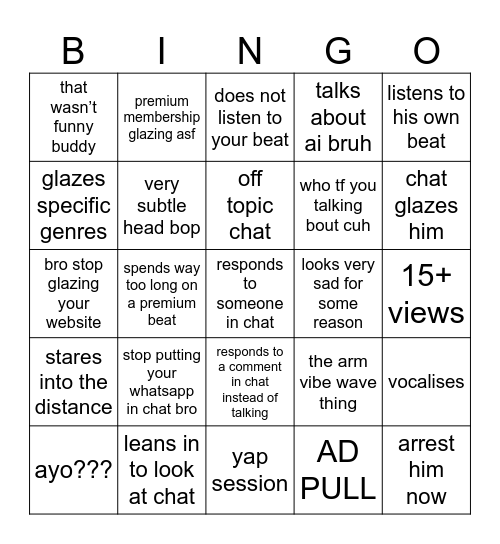 The NL 5x5 Bingo Card