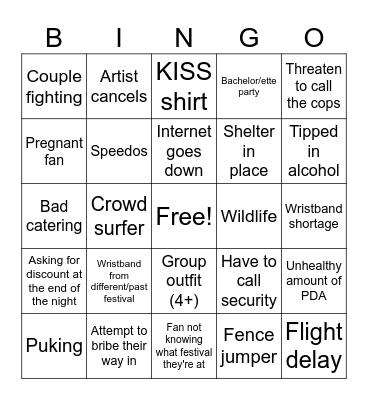 FestOps Bingo 2025 Bingo Card