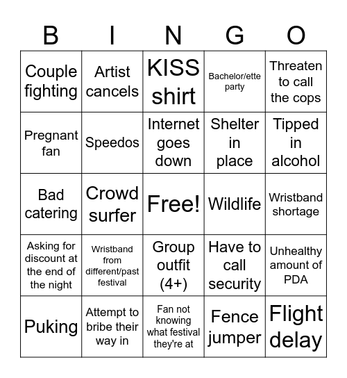 FestOps Bingo 2025 Bingo Card