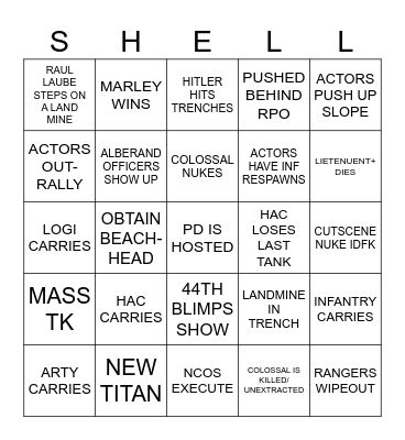THE FINAL FIGHT Bingo Card