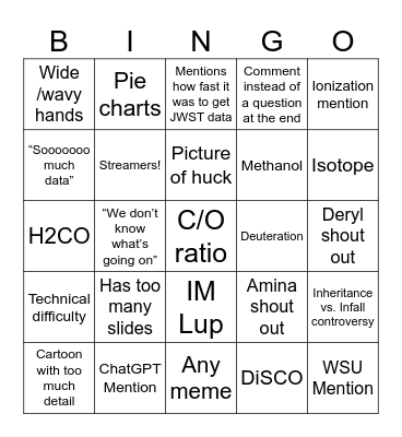 Ilse talk bingo Card
