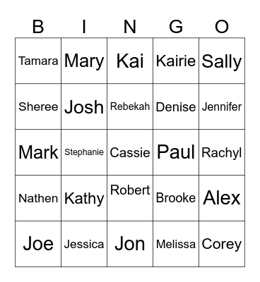 KOUGHN FAMILY BINGO Card