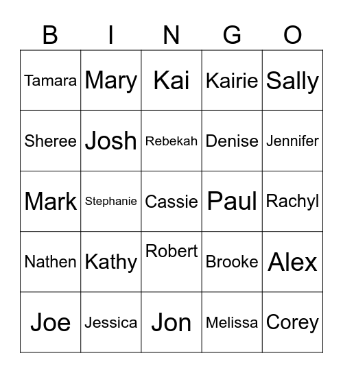 KOUGHN FAMILY BINGO Card