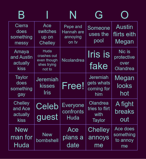 LI Episode 13 Bingo Card