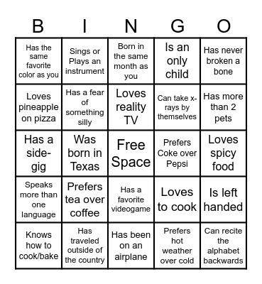 ASAP VET BINGO Card