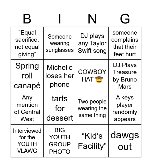 VISION BUILDERS BINGO Card