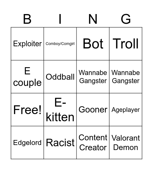 Dollhouse Bingo! Bingo Card