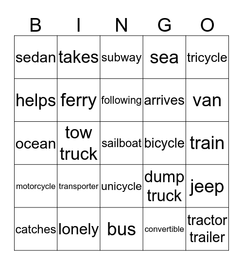Basic 8 Unit 4 Bingo Card