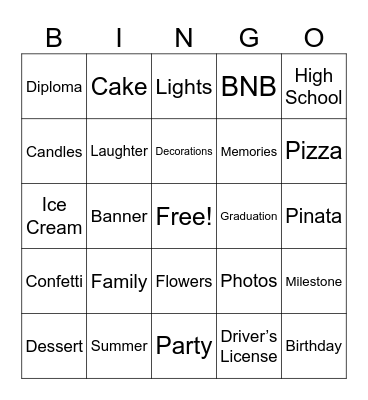 Mayanks 18th Bingo Card