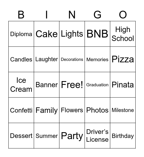 Mayanks 18th Bingo Card