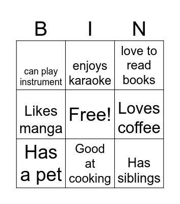 LOVES BINGO Card