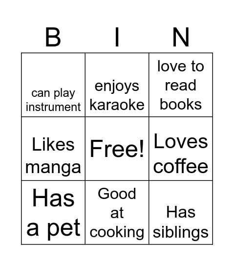 LOVES BINGO Card