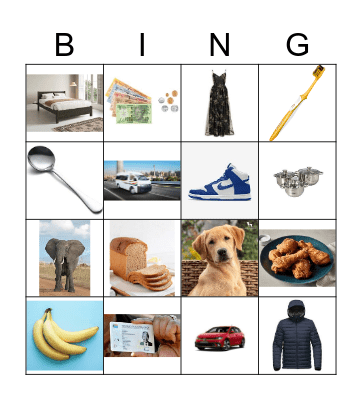 Picture Bingo Card