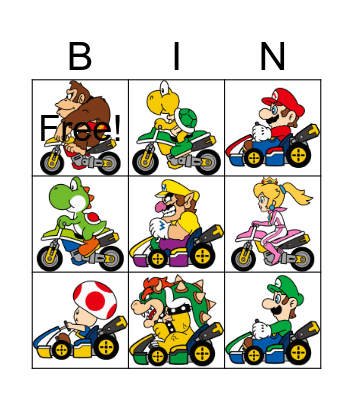 MARIO KART BINGO Card