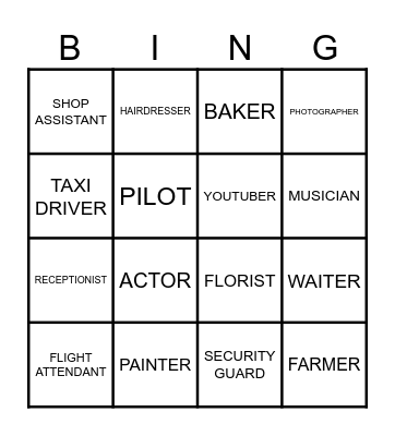 JOBS Bingo Card